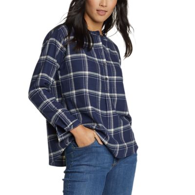 Women's Fremont Flannel Crossover-Back Henley Shirt