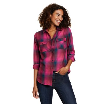 eddie bauer ladies flannel shirts