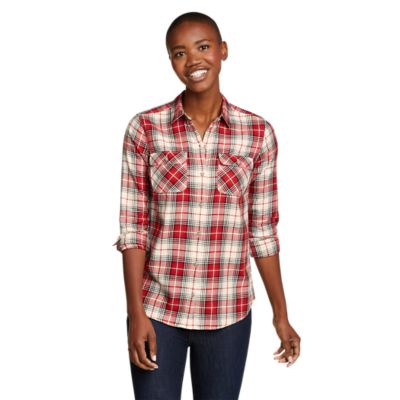 eddie bauer ladies flannel shirts