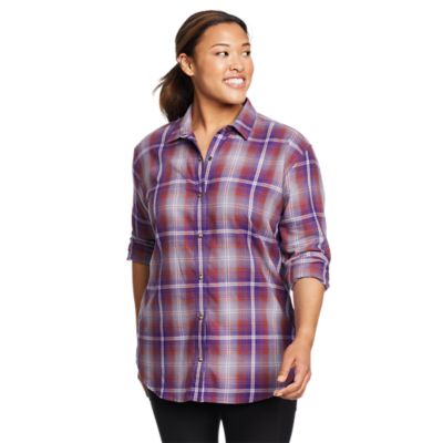 eddie bauer ladies flannel shirts