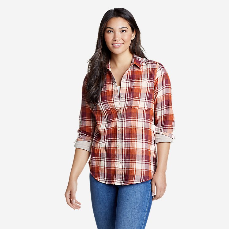 Women's Carry-On Long-Sleeve Button-Down Shirt large version