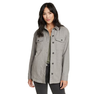 Image of Women's Eddie's Faux Shearling-Lined Shirt Jacket