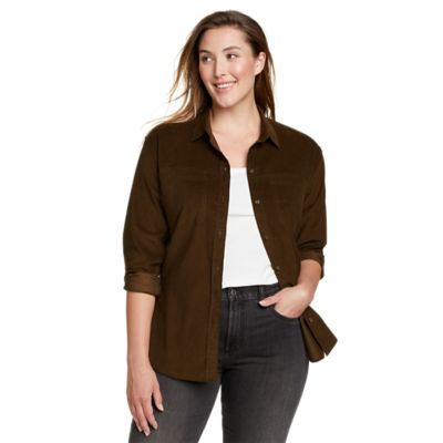 Image of Women's Madison Valley Mini Cord Long-Sleeve Shirt