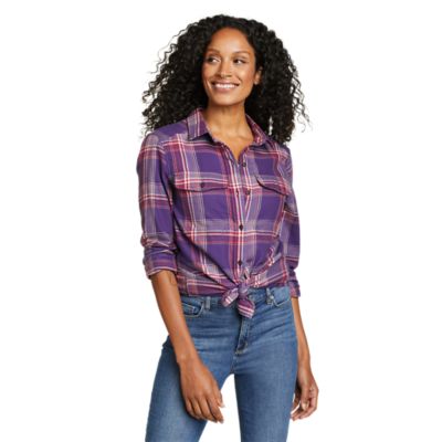 Eddie Bauer Women's Fremont Flannel Flap Pocket Shirt. 1