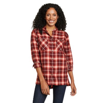 Women's Fremont Flannel Collarless Tunic Eddie Bauer