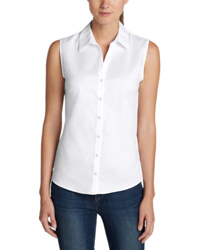 Women's Wrinkle-Free Sleeveless Shirt - Solid