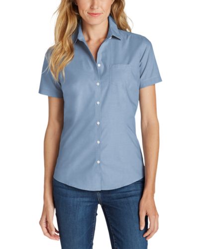 Women's Wrinklefree Shortsleeve Shirt Solid Eddie Bauer