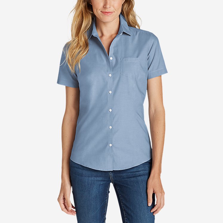 Women's Wrinkle-free Short-sleeve Shirt - Solid | Eddie Bauer