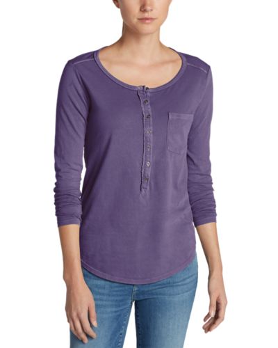 Image of Women's Gypsum Henley Shirt - Solid