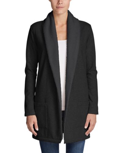 Women's Camp Fleece Faux Shearling Cardigan | Eddie Bauer