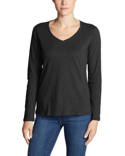 Women's Legend Wash Slub Long-sleeve V-neck | Eddie Bauer