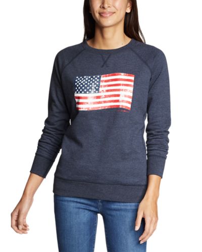 Women s Camp Fleece Pullover Crew USA