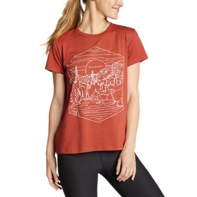 Women's Graphic T-Shirt - Line Drawing