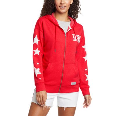 Image of Women's Cozy Camp Full-Zip Hoodie - USA