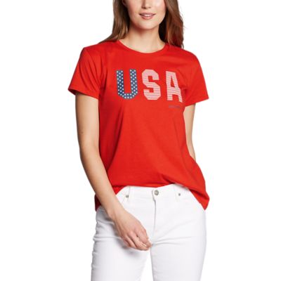 Women’s Graphic T-shirt - Usa Flag | Eddie Bauer
