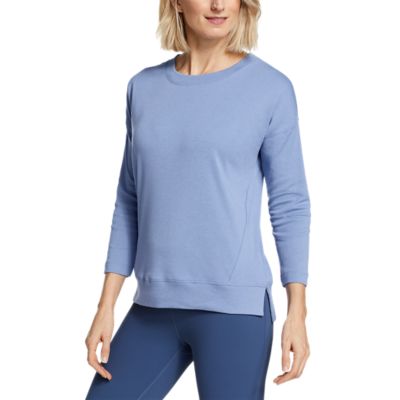 three quarter sleeve side ruched tee