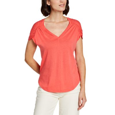 Image of Women's Gate Check Ruched T-Shirt