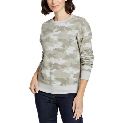 camo crewneck sweatshirt womens