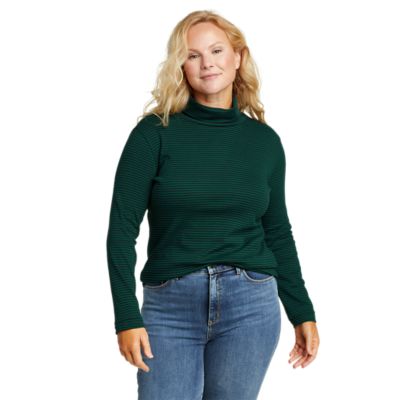 Image of Women's Favorite Long-Sleeve Turtleneck - Stripe