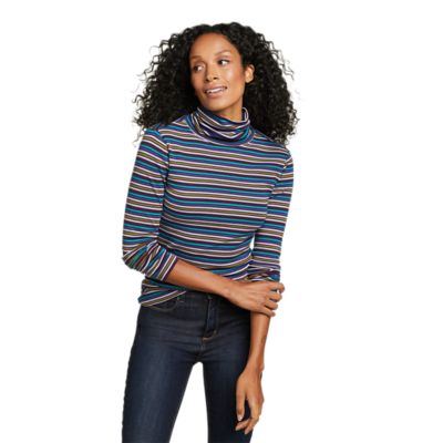 Striped turtlenecks clearance