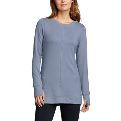 women's tunic length sweatshirts