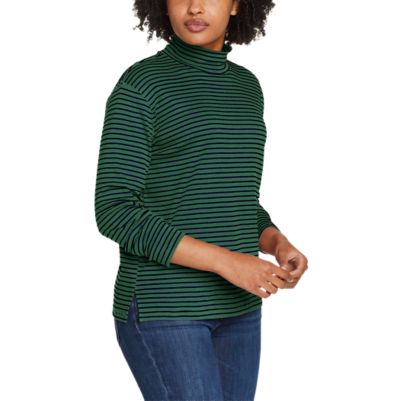 Women\'s Favorite Long-sleeve Mock-neck T-shirt Bauer Eddie Stripe - 