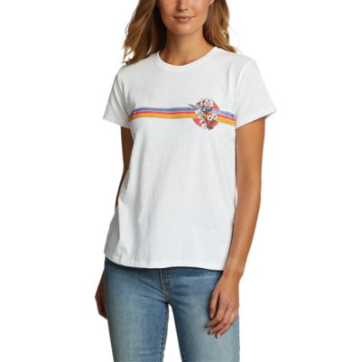 Women's Graphic Tshirt Chest Stripe Eddie Bauer