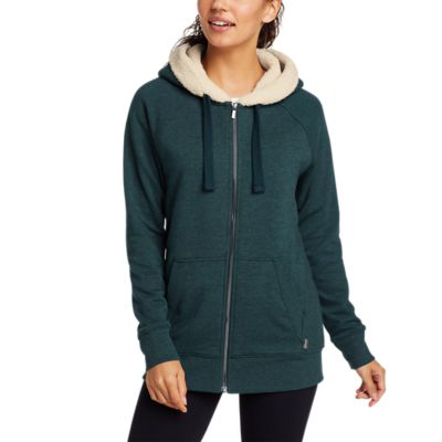 Women's Snow Lodge Faux Shearling-lined Full-zip Sweatshirt | Eddie Bauer