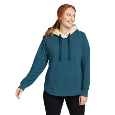 Eddie Bauer Women's Snow Lodge Faux Shearling-Lined Pullover. 1