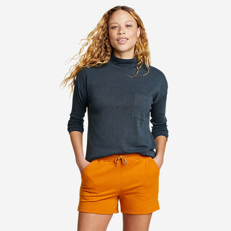 Women's Favorite Long-Sleeve Mock-Neck T-Shirt large version