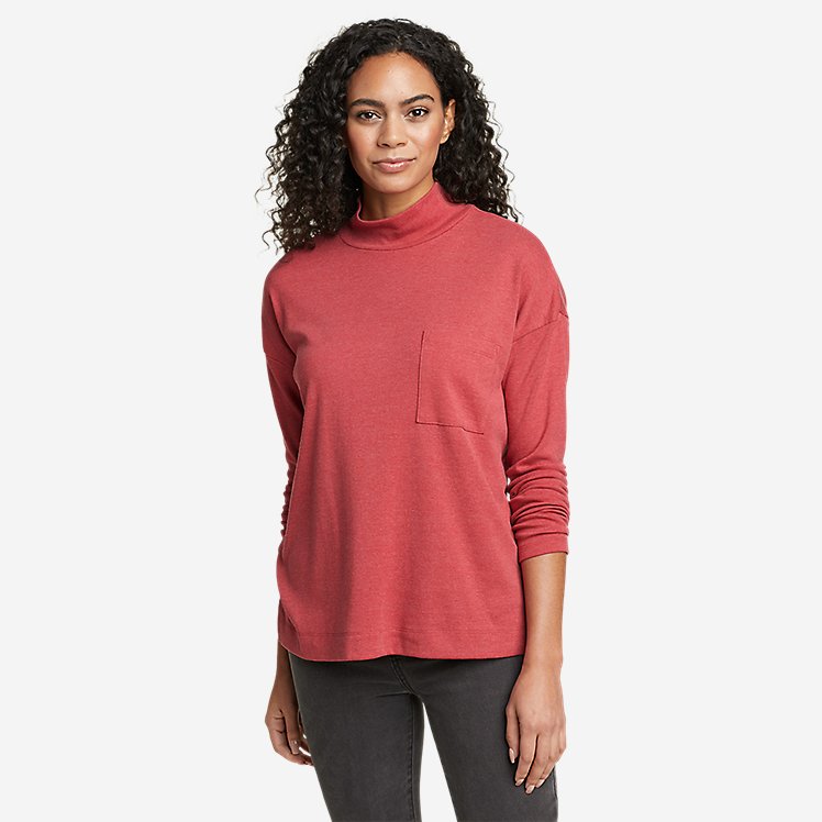 Women's Favorite Long-Sleeve Mock-Neck T-Shirt large version