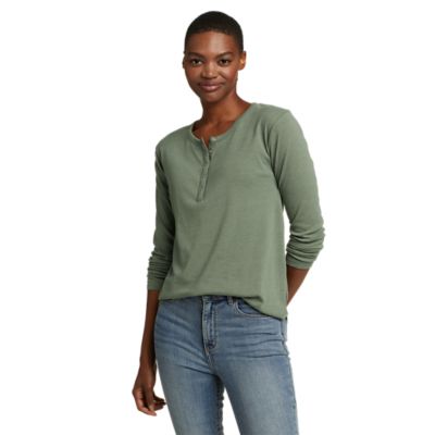 Eddie Bauer Thermal Henley Shirt - Long Sleeve - Save 79%