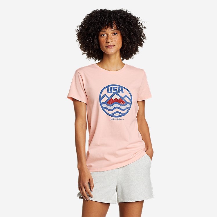 Women's USA Mountain Graphic T-Shirt large version