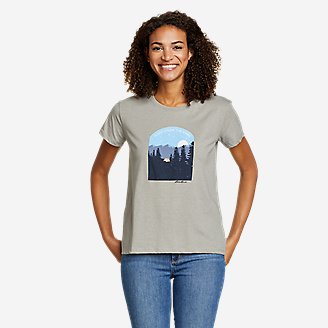 Thumbnail View 1 - Women's Tent Under The Stars Graphic T-Shirt