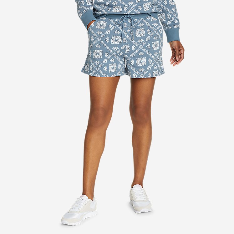 Women's Cozy Camp Fleece Shorts - Print large version