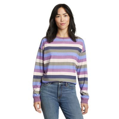 Women's Everyday Essentials Boyfriend Shirt - Striped | Eddie Bauer