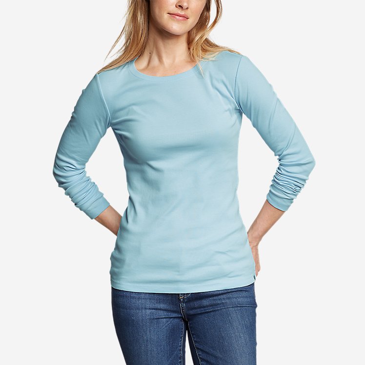 Women's Eddie Bauer Stretch T Shirt Crew Neck Basic Tee NEW Multi Colors & Sizes