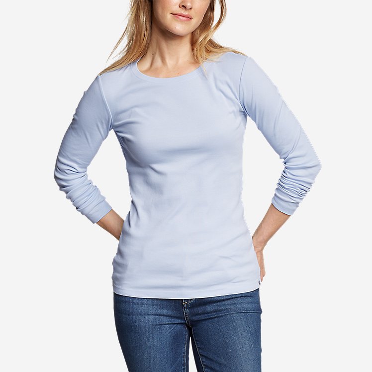 Women's Eddie Bauer Stretch T Shirt Crew Neck Basic Tee NEW Multi Colors & Sizes