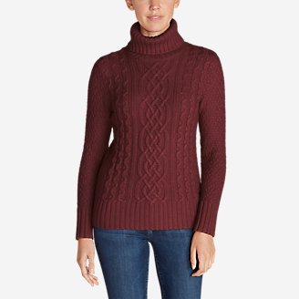 Thumbnail View 1 - Women's Cable Fable Turtleneck Sweater