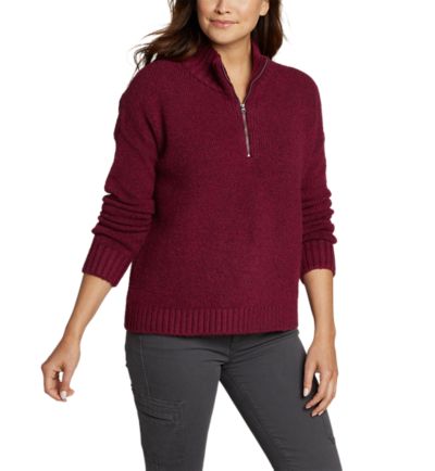 quarter zip sweater women