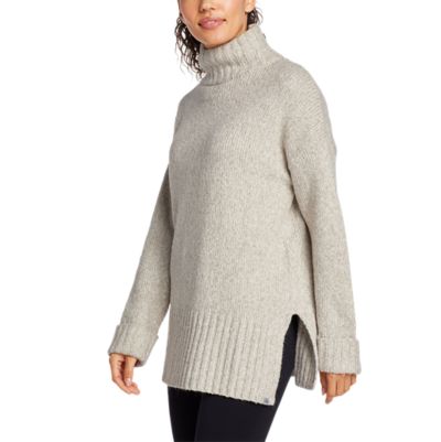 funnel neck sweater women's