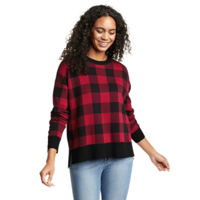 Buffalo plaid hot sale sweater womens