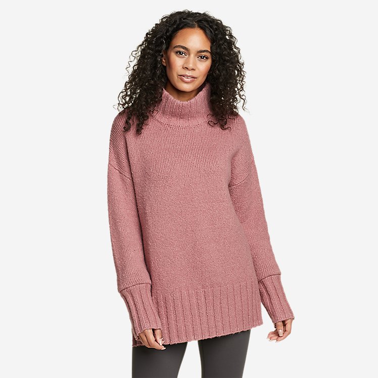 Women's Rest & Repeat Funnel-Neck Sweater - Solid large version