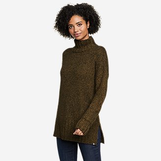 Thumbnail View 1 - Women's Rest & Repeat Funnel-Neck Sweater - Solid