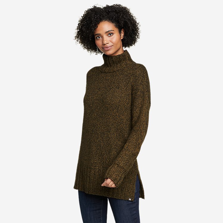Women's Rest & Repeat Funnel-Neck Sweater - Solid large version
