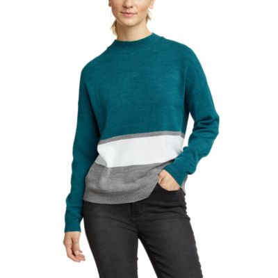 Women s Color Blocked Pullover Crew