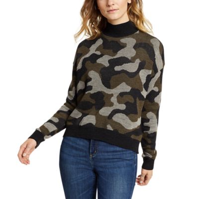 Camo cheap sweater womens