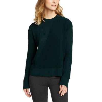Women's Mixed-Stitch Asymmetrical Pullover Sweater