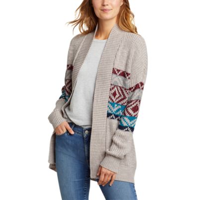 Women s Geo Printed Cardigan Sweater