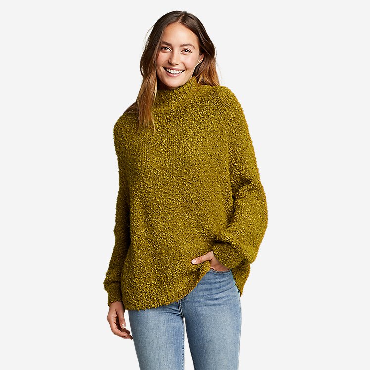 Women's Moonspun Bouclé Funnel-Neck Sweater large version
